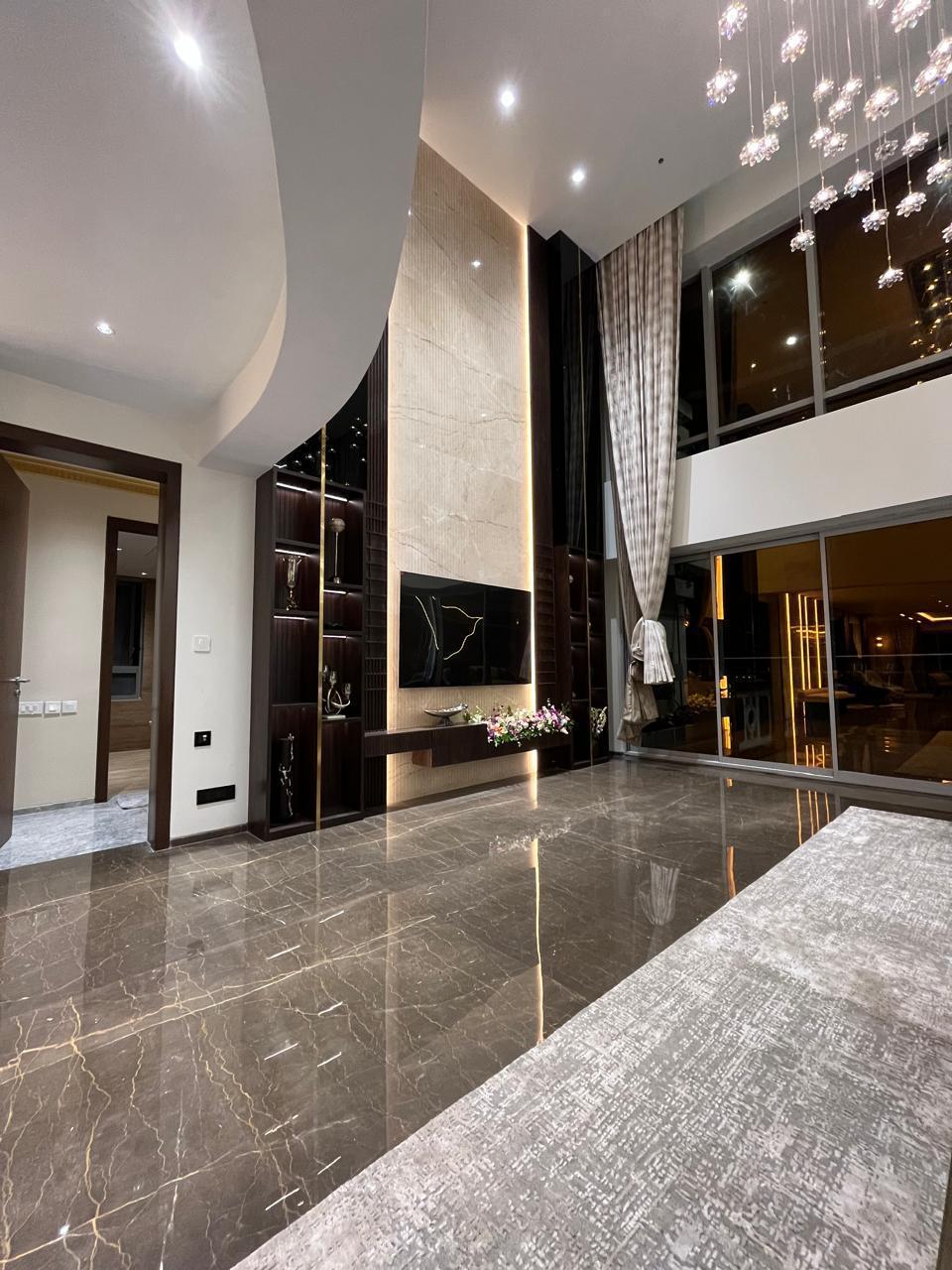 Double height living room